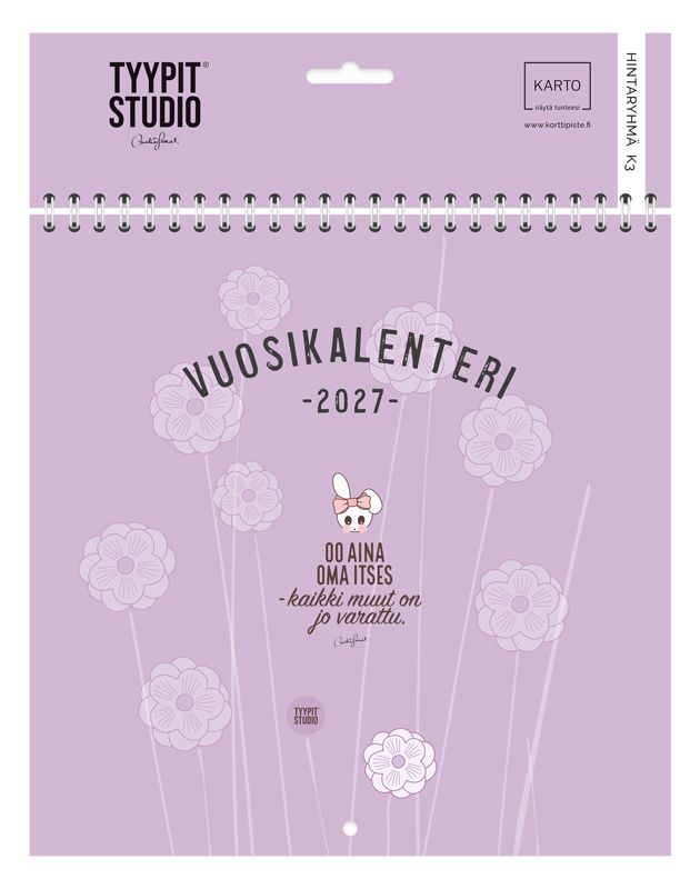 seinäkalenteri tyypit