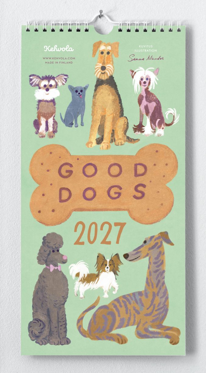 Seinäkalenteri Kehvola Good dogs 2027